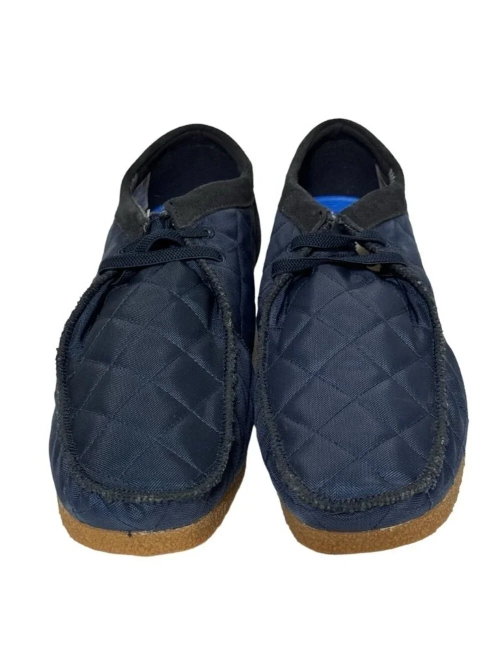 Clarks Mens Shacre II Step Moc Loafers Size 12 Wide Blue Casual Suede Textile
